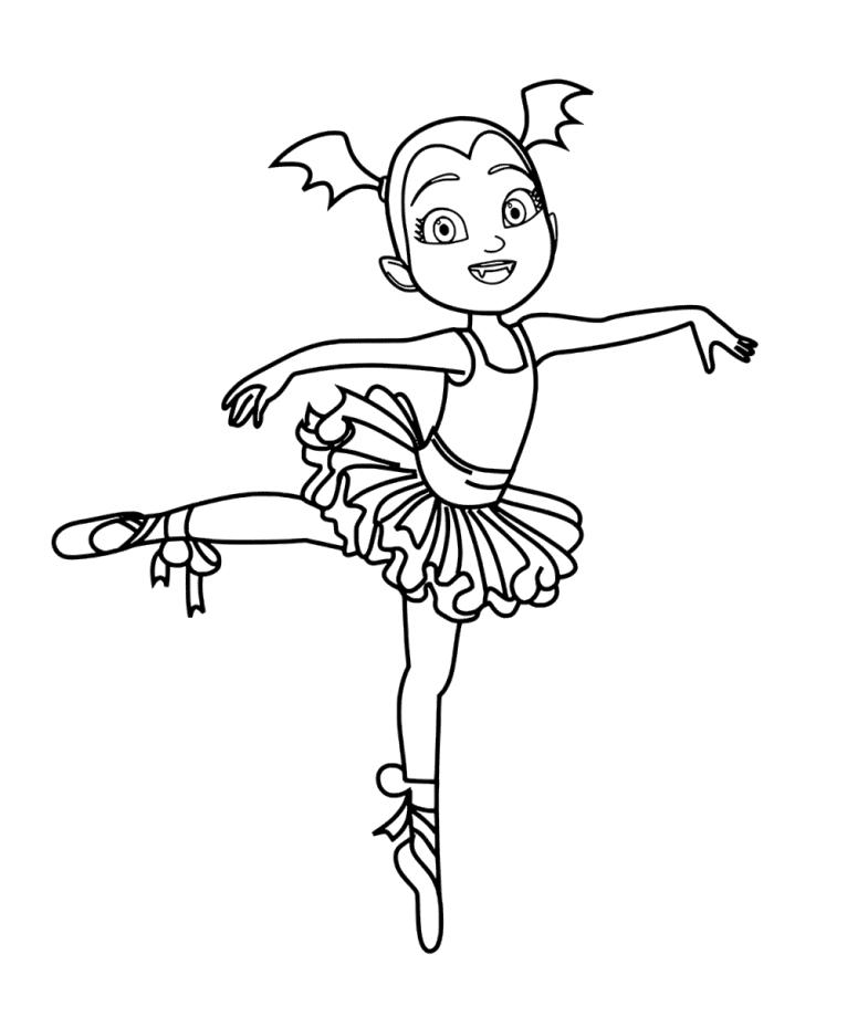 Get this vampirina coloring pages vampirina dressed as ballerina