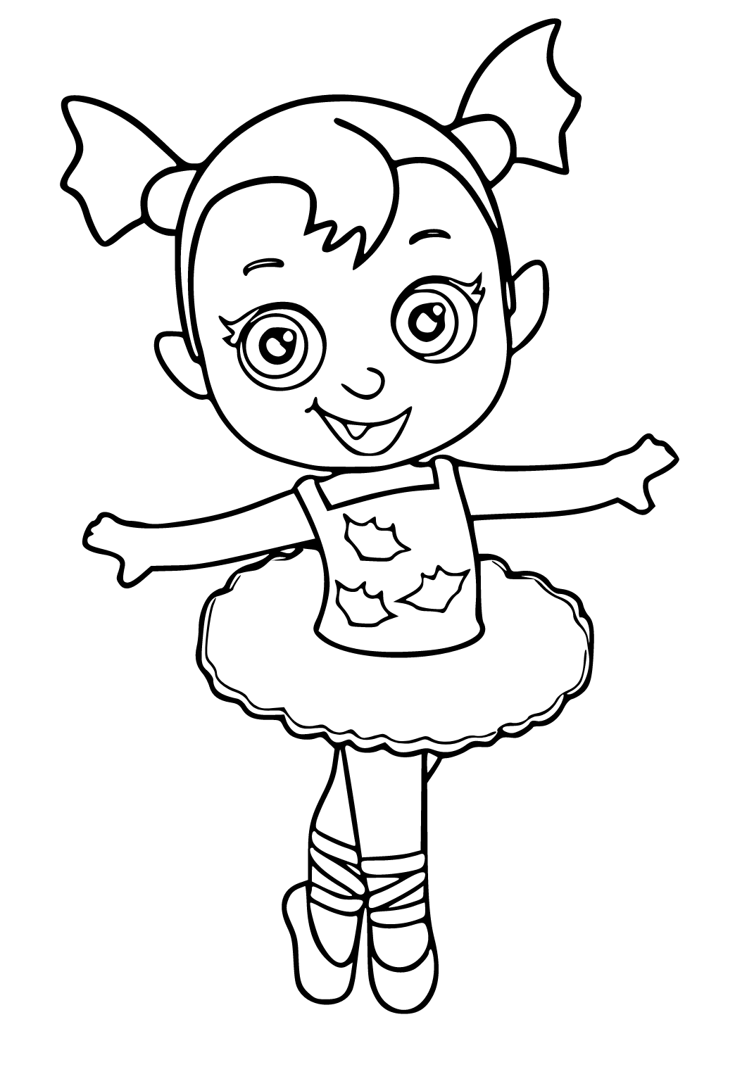 Free printable vampirina cute coloring page for adults and kids