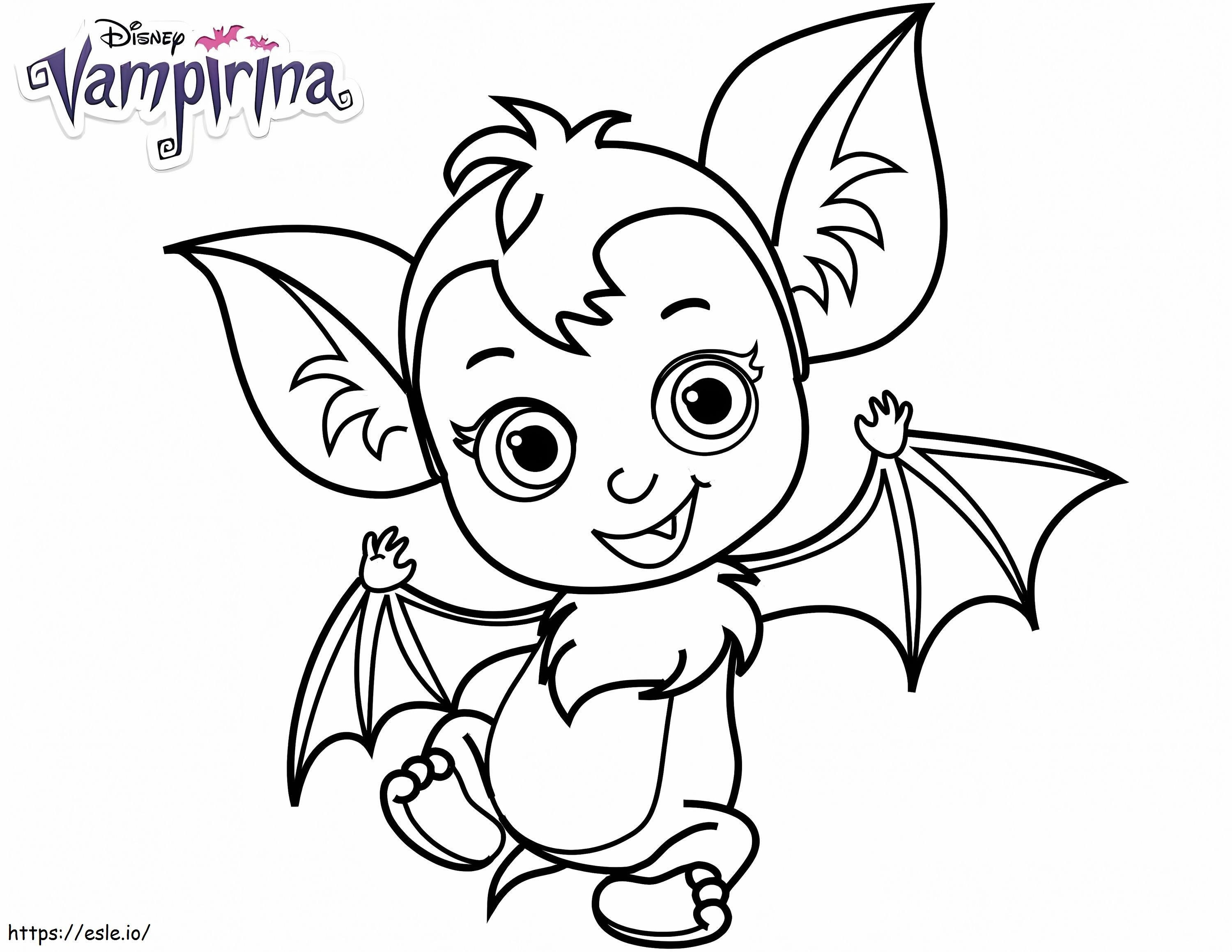 Cute baby nosy bat from disney vampirina to printable free coloring page