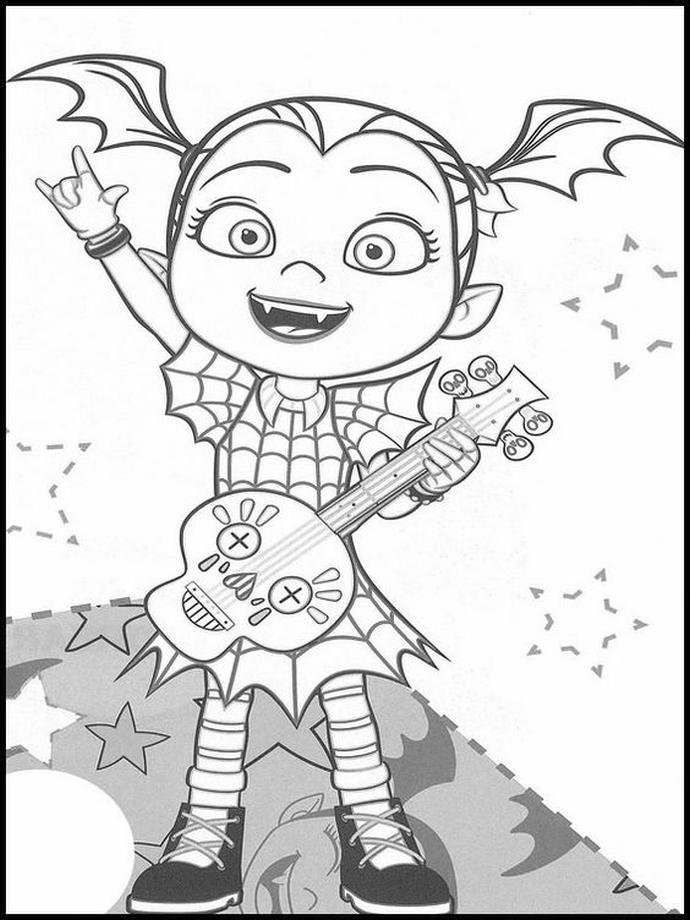 Get this vampirina coloring pages vampirina playing guitar