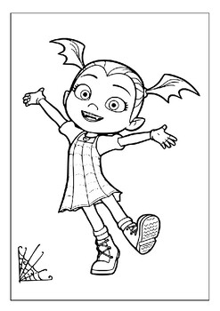 Artistic tales printable vampirina coloring pages sparking creativity for fans