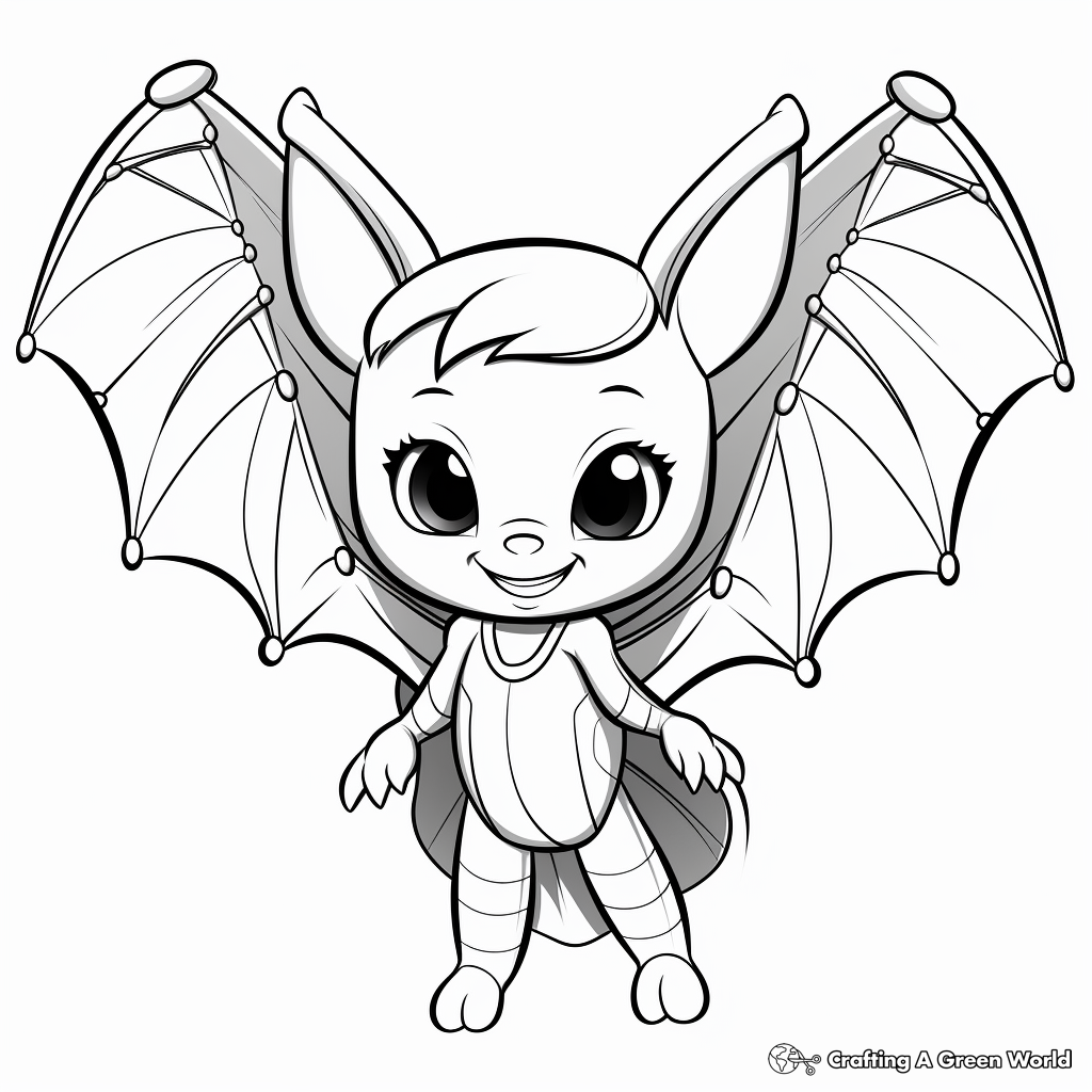 Bat wings coloring pages