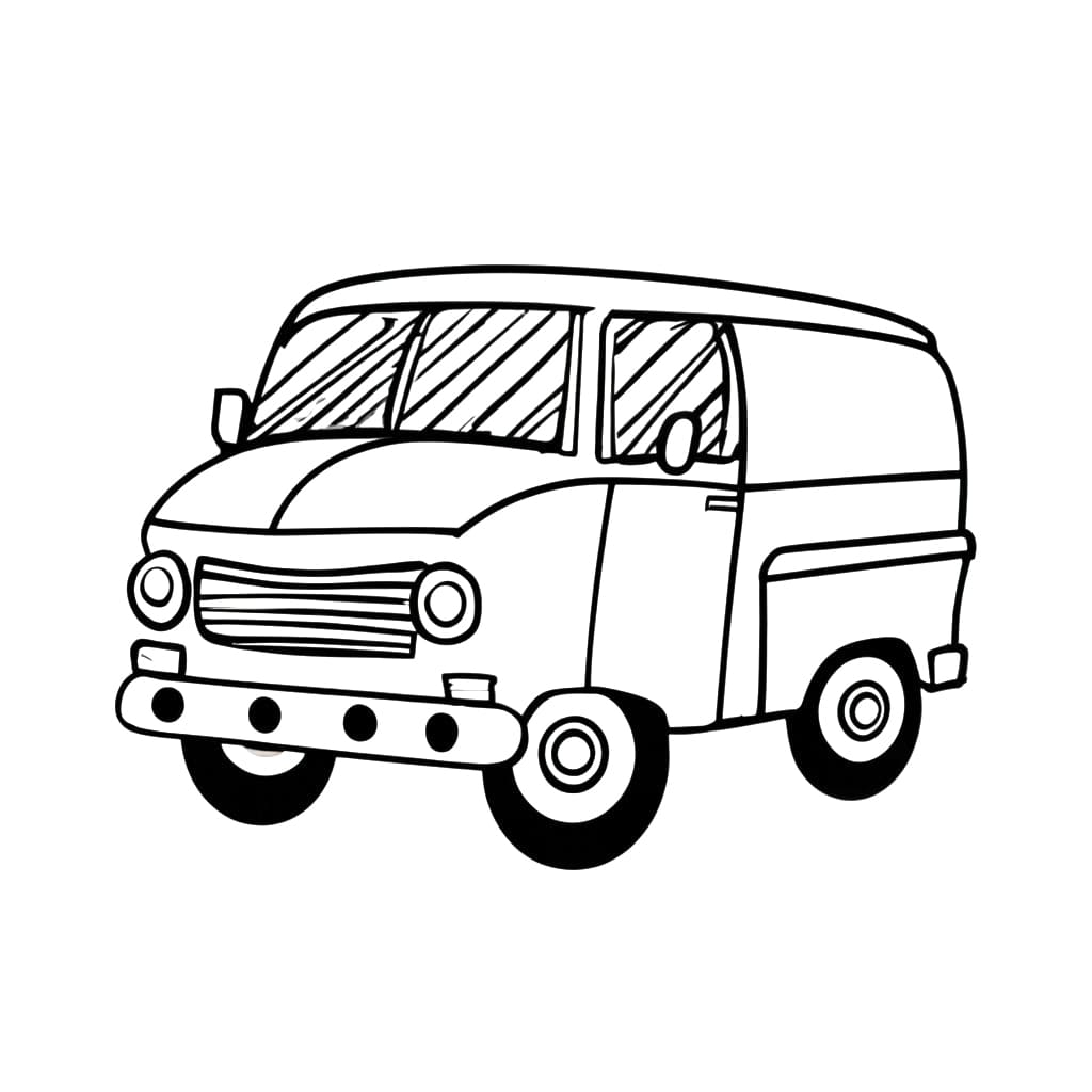 Van coloring pages