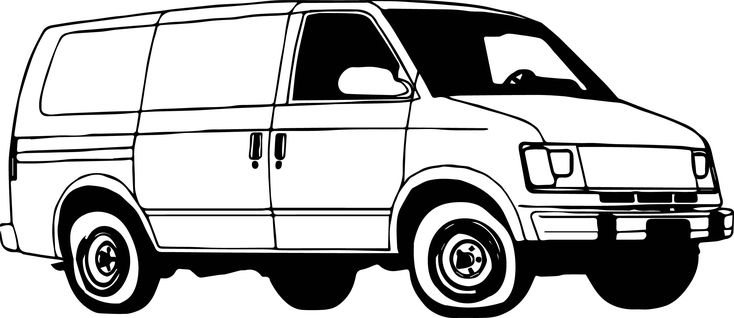 Minibus van coloring page