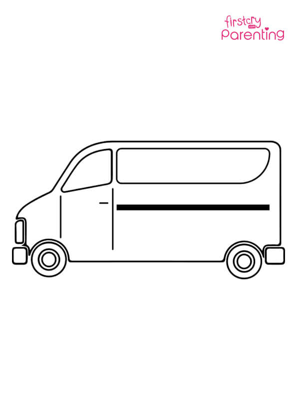 Easy printable van coloring pages for kids