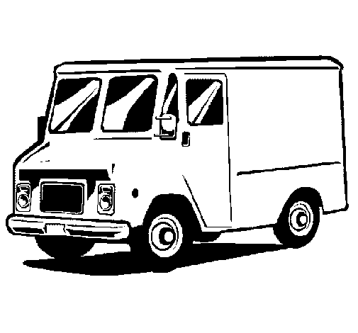 Van coloring page