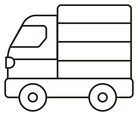 Delivery truck coloring page free printable coloring pages