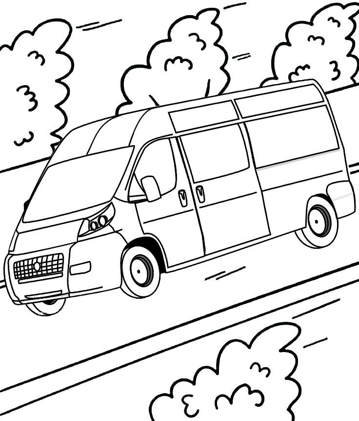 Van skidding coloring page coloring pages cool vans color