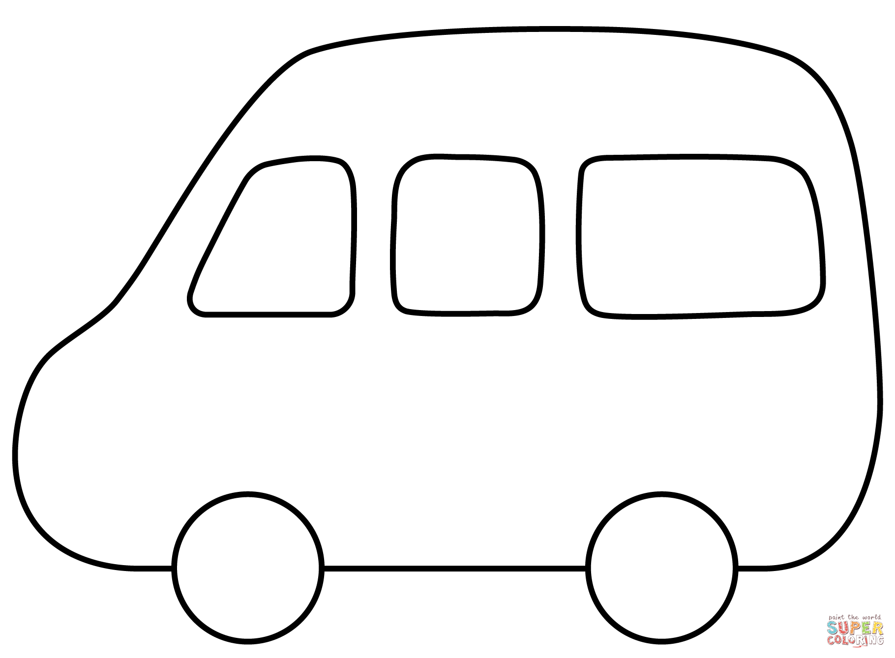 Minibus emoji coloring page free printable coloring pages