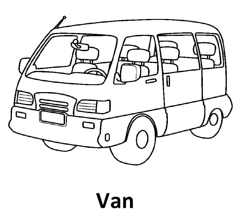 Normal van coloring page