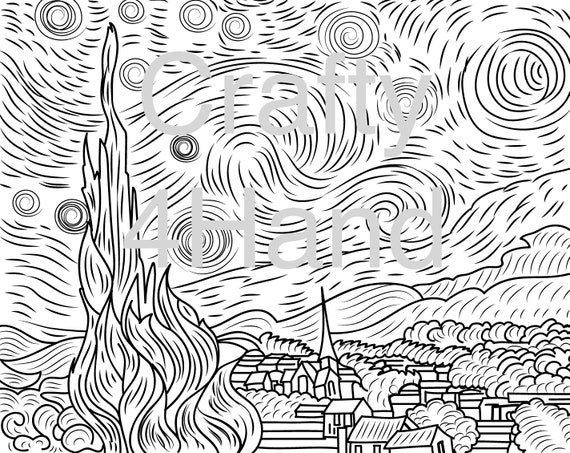 Van gogh coloring pages