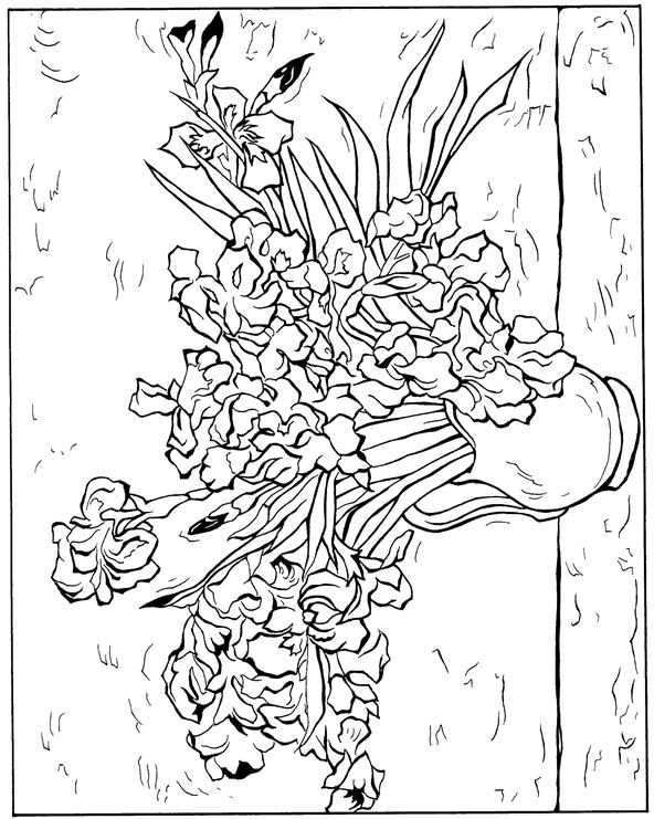 Van gogh coloring pages pdf