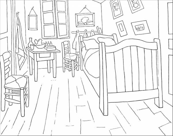 Coloring pages from the van gogh museum â lesson plans