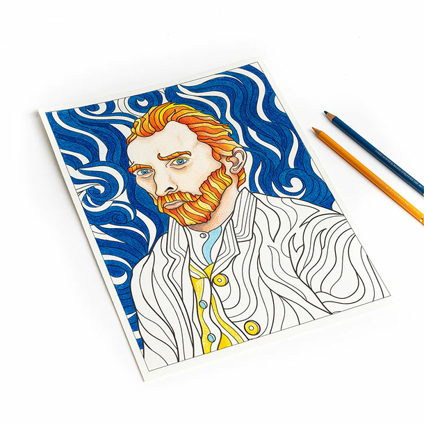 Coloring book vincent van gogh boutiques de musães