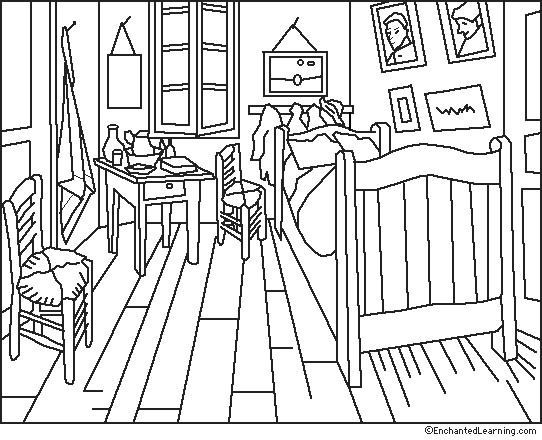 Van gogh coloring pages