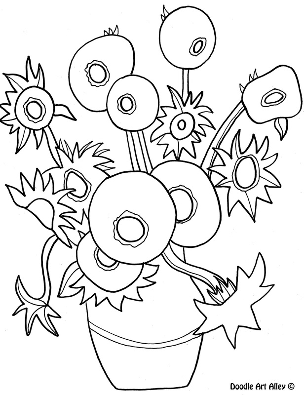 Famous art work coloring pages