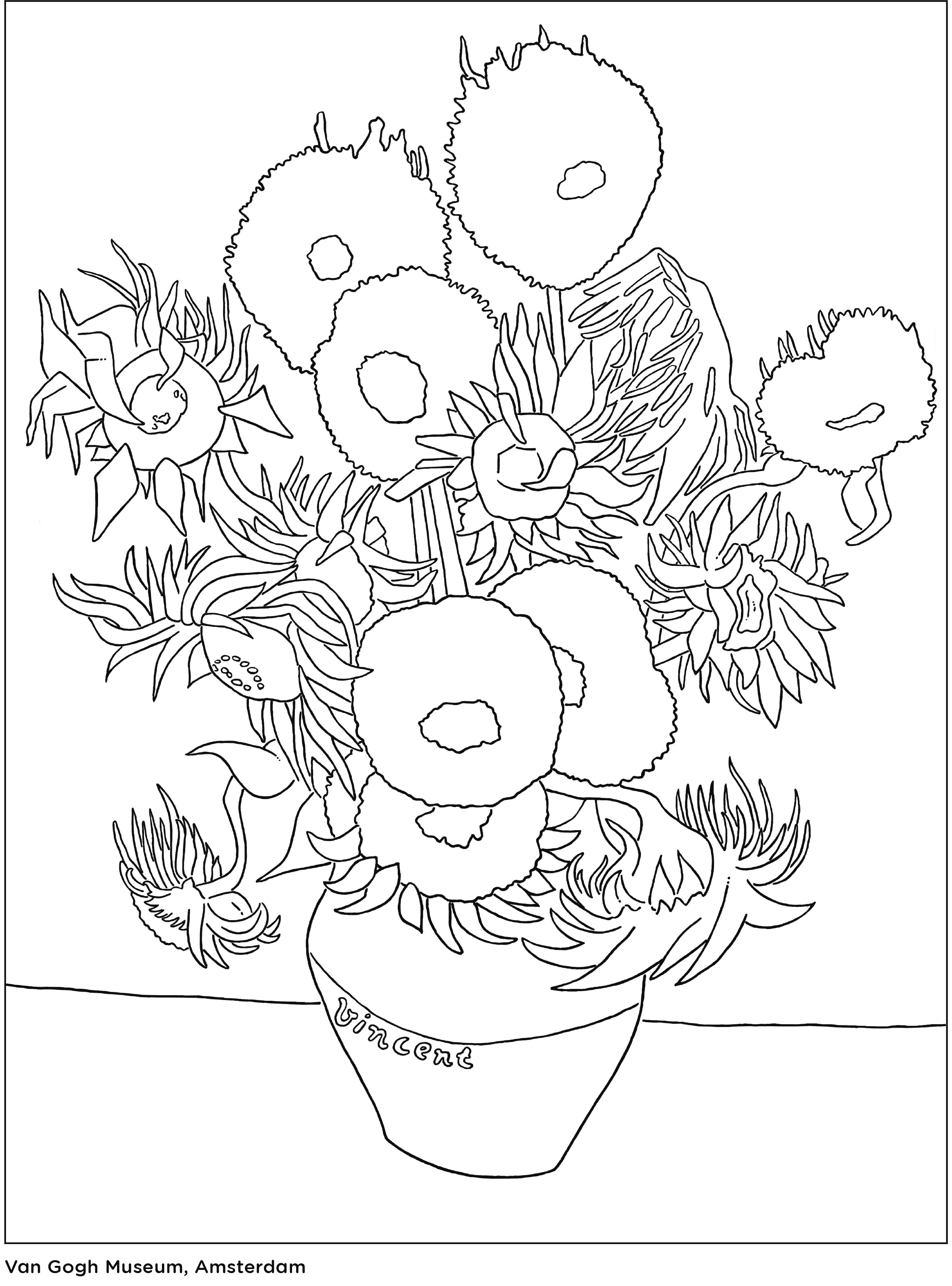 Van gogh museum on x at home with the kids have fun with free van gogh colouring pages and enjoy colouring in famous masterpieces simply download and print and get straight to