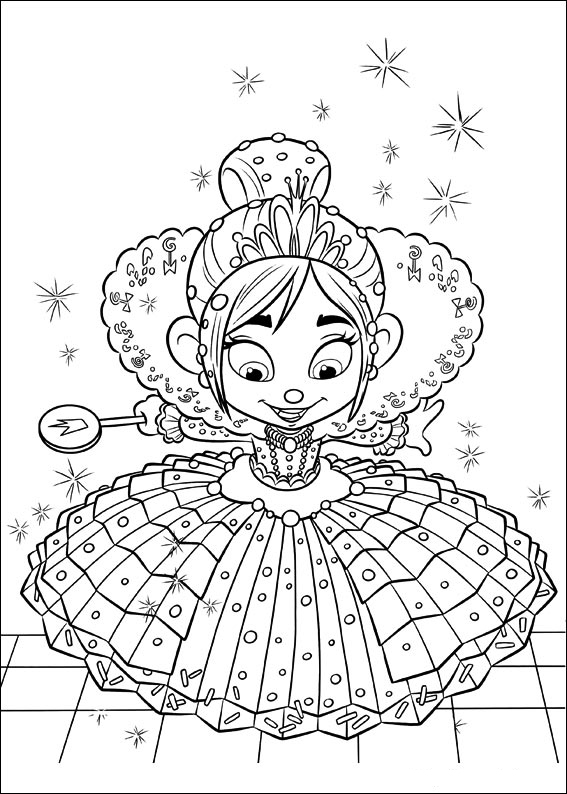 Free printable coloring pages from ralphs worlds vanellope von schweetz