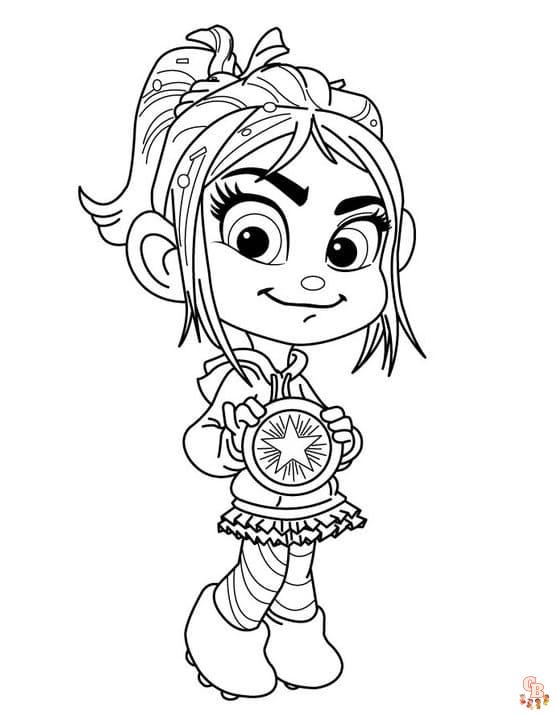 Printable vanellope von schweetz coloring pages free