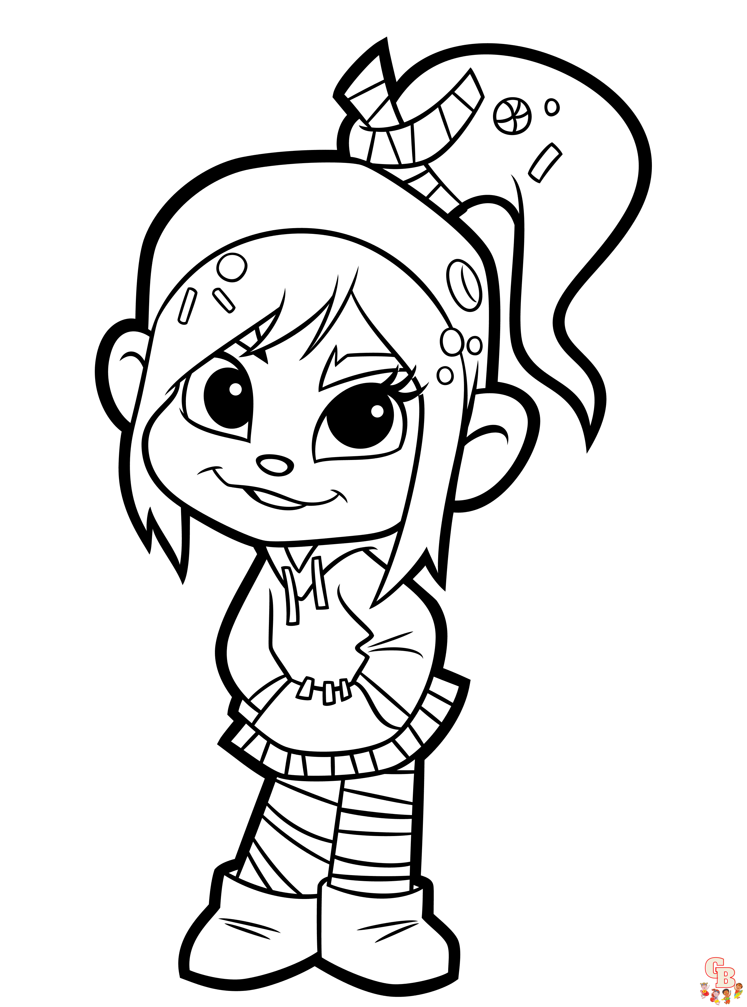 Printable vanellope von schweetz coloring pages free