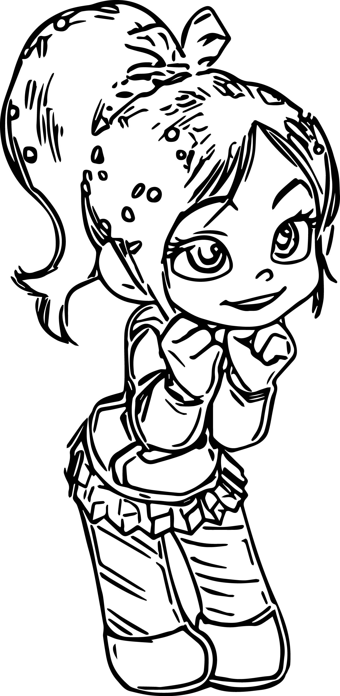 Vanellope von schweetz girl coloring page