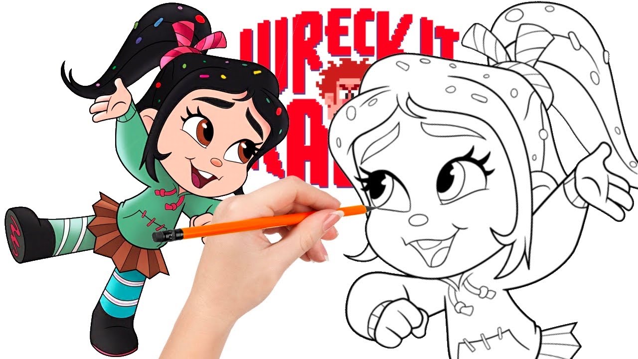 How to draw vanellope von schweetz