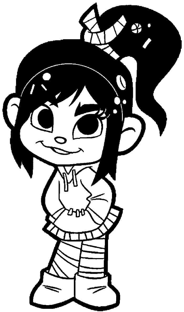 Vanellope of wreck it ralph coloring pages cartoon coloring pages cute coloring pages coloring pages for girls