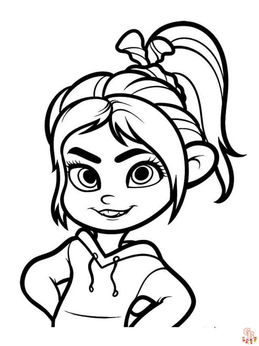 Printable vanellope von schweetz coloring pages free