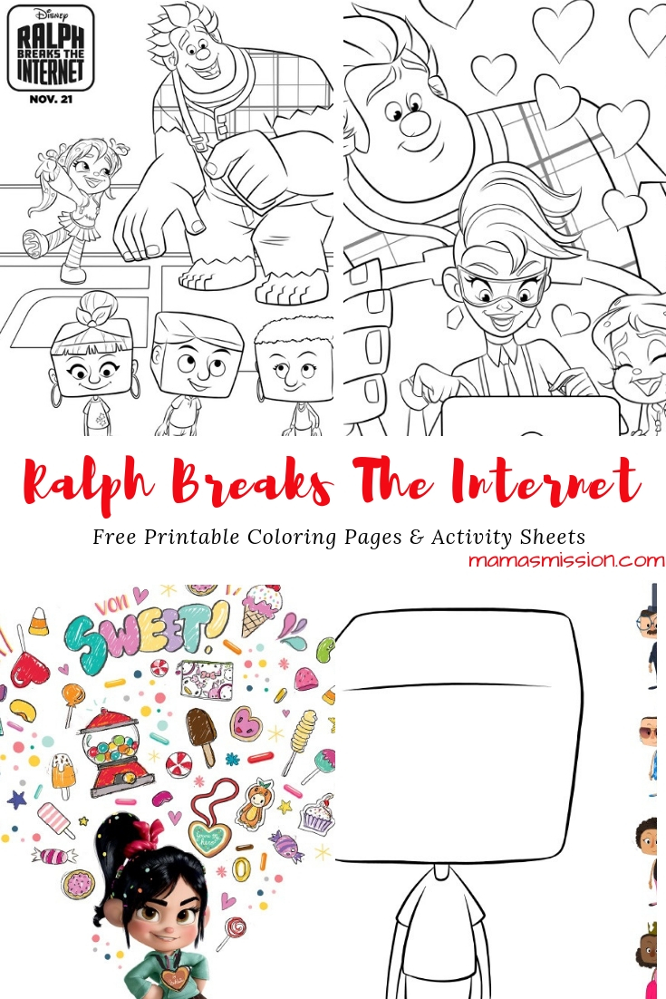 Ralph breaks the internet coloring pages