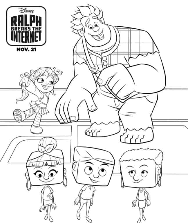 Disneys ralph breaks the internet coloring pages â diy mama