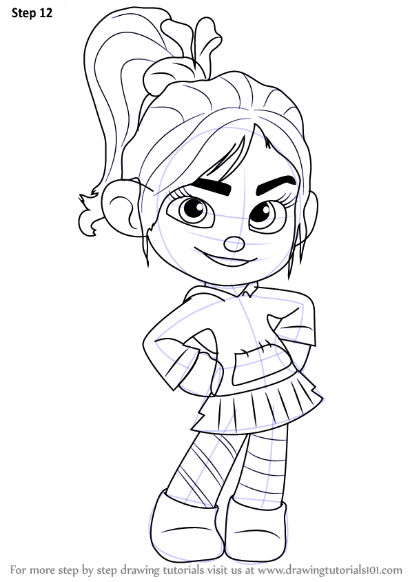 How to draw vanellope von schweetz from wreck