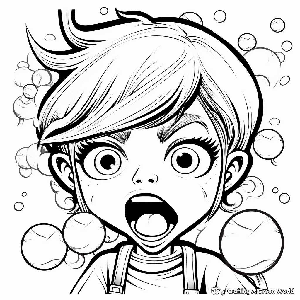 Bubble gum coloring pages