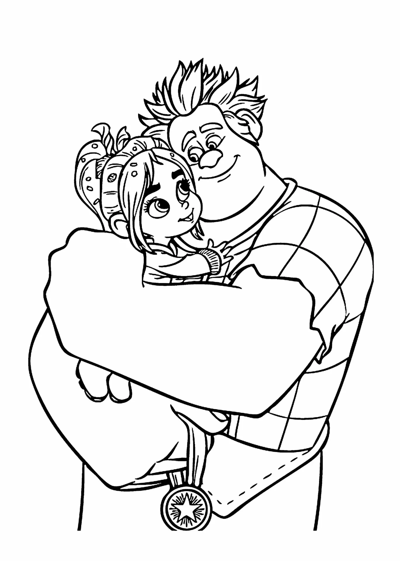 Ralph and vanellope coloring pages for kids printable free collection fãrbung seite