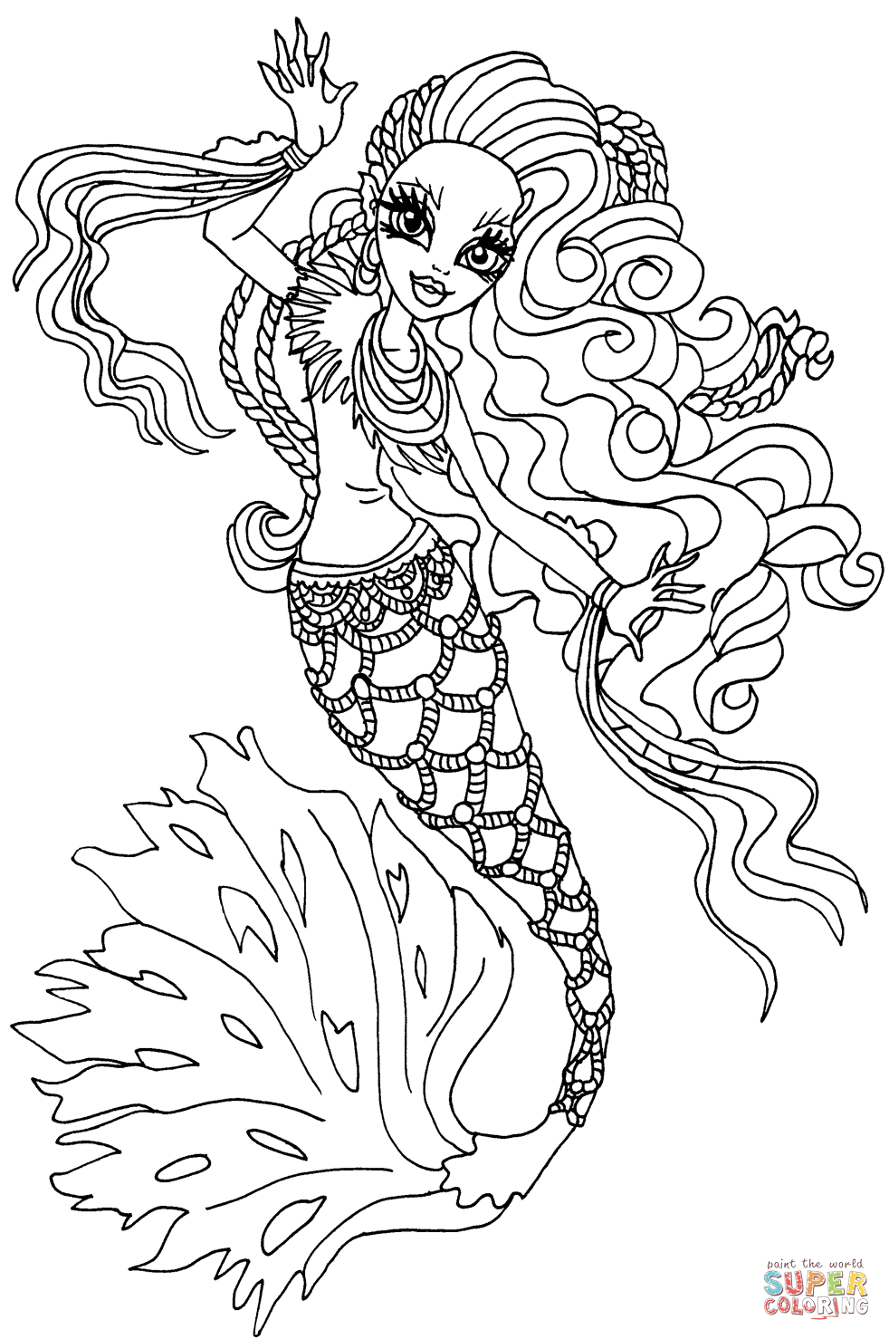 Sirena von boo coloring page free printable coloring pages