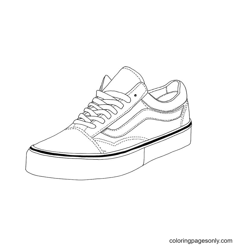 Vans shoe colorg pages