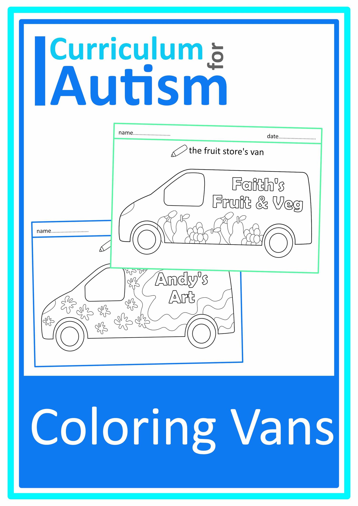 Coloring pictures autism special education fine motor skills ot aba homeschool â curriculum for autism