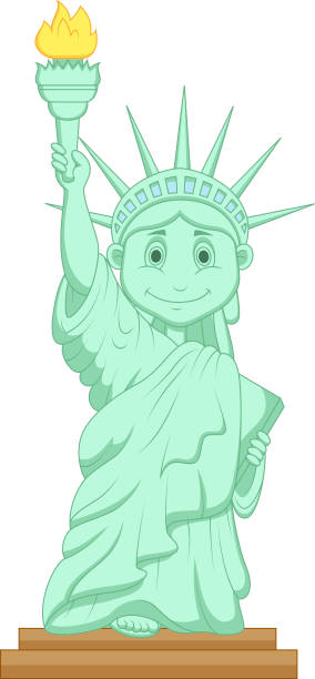 Statue of liberty cartoon drawing kuvapankin kuvitukset rojaltivapaat vektorigrafiikat ja klipit aiheesta