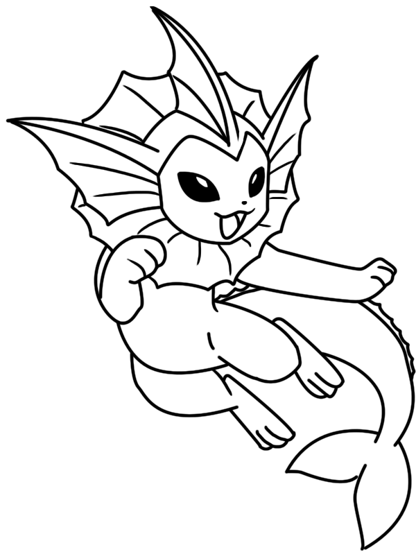 Vaporeon coloring page by bellatrixie