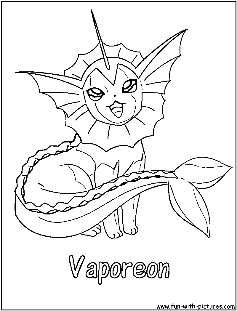 Vaporeon coloring page