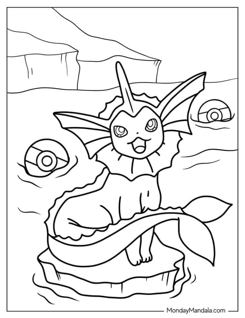 Eevee coloring pages free pdf printables