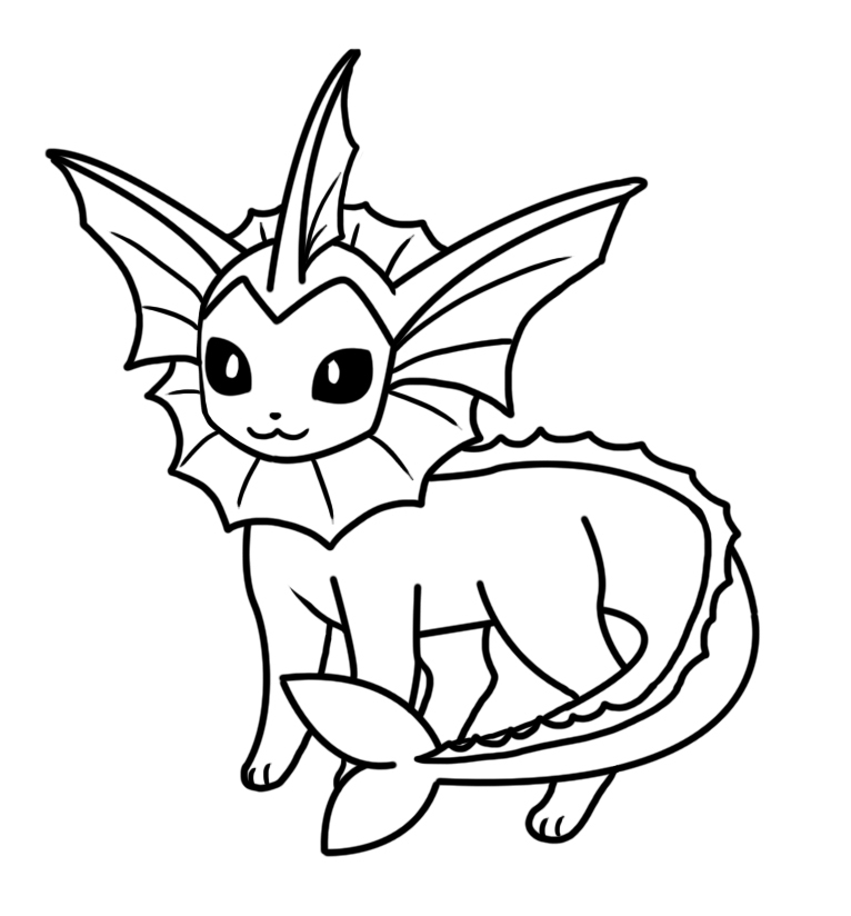 Vaporeon coloring page by bellatrixie