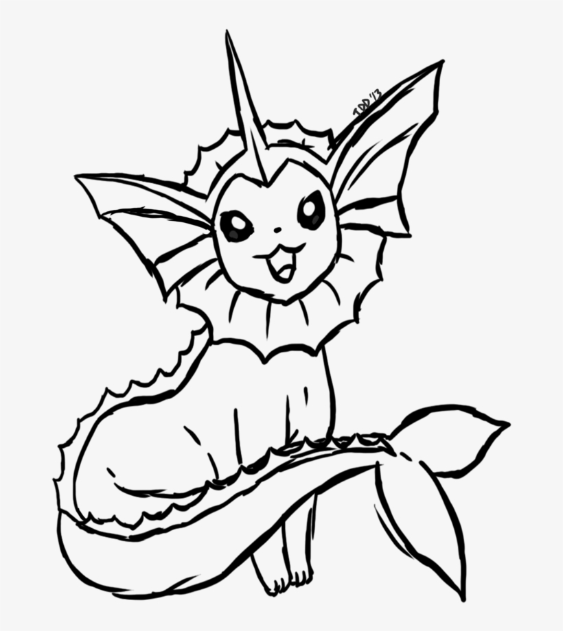 Vaporeon coloring pages