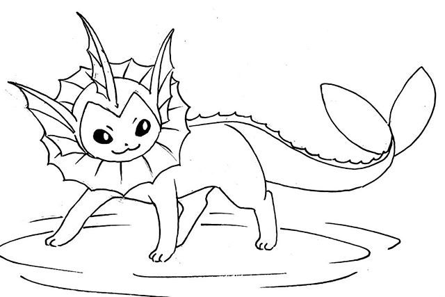 Off ðânext con sf co gamefest on x for todays doodle for kids have a pokemon i should post more today vaporeon aquali art drawing sketch ink fanart