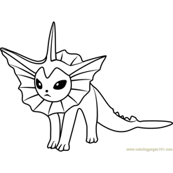 Vaporeon coloring pages for kids