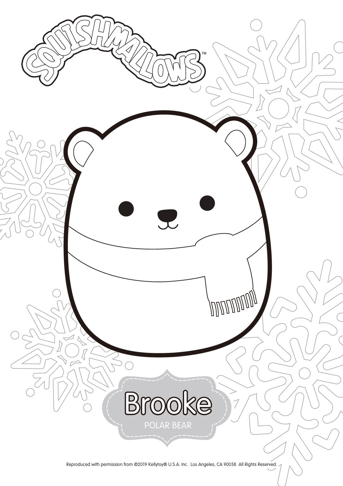 Brooke from squishmallows coloring pages