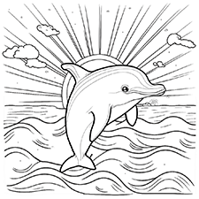 Dolphin coloring pages for kids free pdf downloads