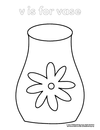 Vase coloring page