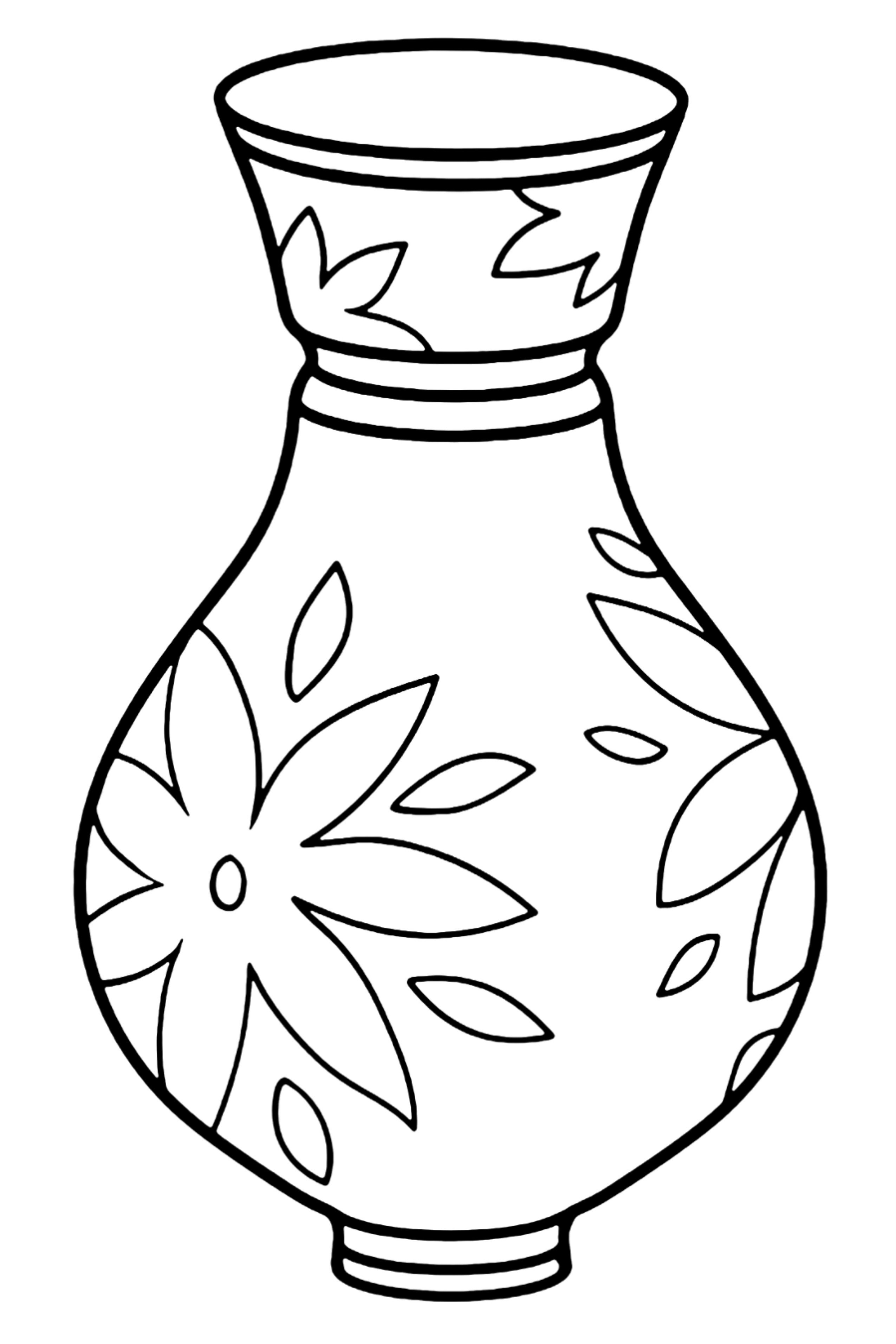 Flower coloring pages for kids flower coloring pages spring arts and crafts flower vase drawing