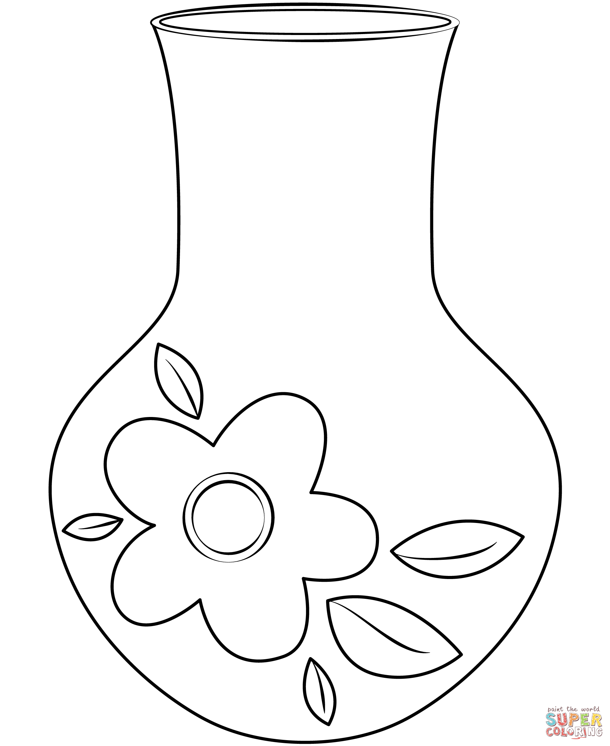 Vase coloring page free printable coloring pages