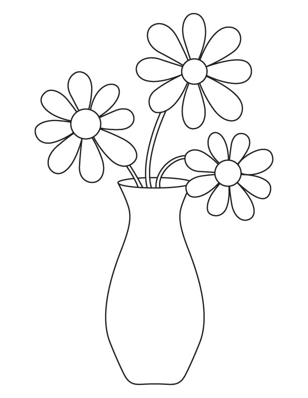 Flower vase coloring page download free flower vase coloring page for kids best coloring pages